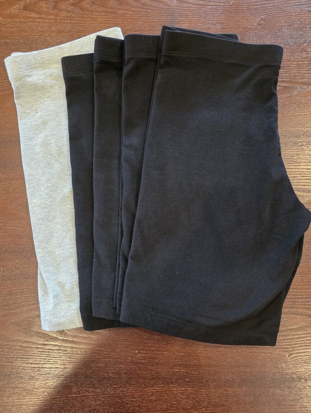 Wonder Nation Girls XL 14-16 Bike Playground Shorts Lot Of 5 Black And Gray